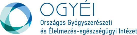 1051 Budapest, Zrínyi utca 3. Levélcím: 1372 Postafiók 450 Tel.: +36 1 886 9300, Fax: +36 1 886 9460 E-mail: ogyei@ogyei.gov.