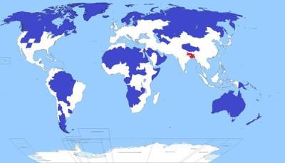 térségek 1 fő alatt 78 A szárazulatok átlagos népsűrűsége 34,9 100 11 India: 1,25 milliárd fő a térképen pirossal jelölve: két indiai tartomány: Bihár 104, Nyugat-Bengál