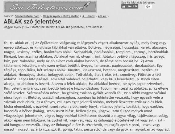 4. ábra. A SzóJelentése.