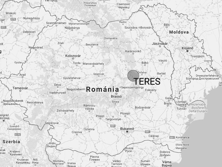 A Teres változatnak mind a hat adatát a Bákó és Hargita megye határához közel eső Kománfalva (rom. Comănești) környékére tehetjük. 17 6. ábra.