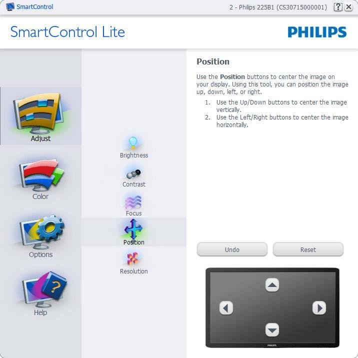 3. Kép optimalizáció Indítás Standard (Normál) panellel: Beállítás menü: Az Adjust (Beállítás)