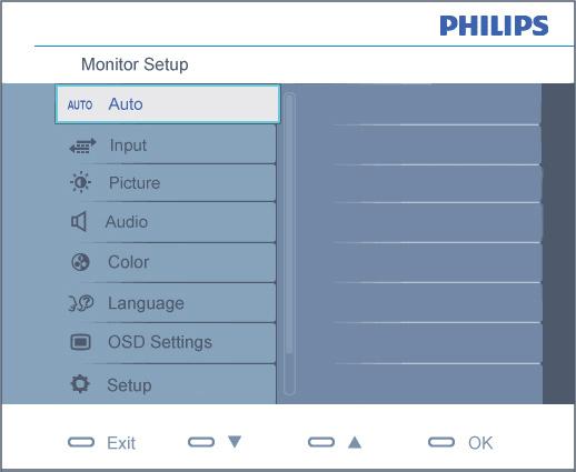2. A monitor beállítása Az OSD leírása Mi az a képernyőn megjelenő menü (On-Screen Display OSD)? Valamennyi Philips monitor rendelkezik képernyőn megjelenő menüvel (On-Screen Display - OSD).
