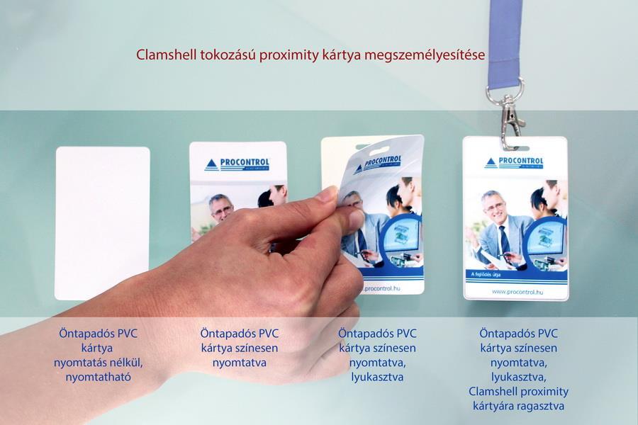 1. A meglevő Clamshell kártyák felhasználásával: megszemélyesítése öntapadós PVC