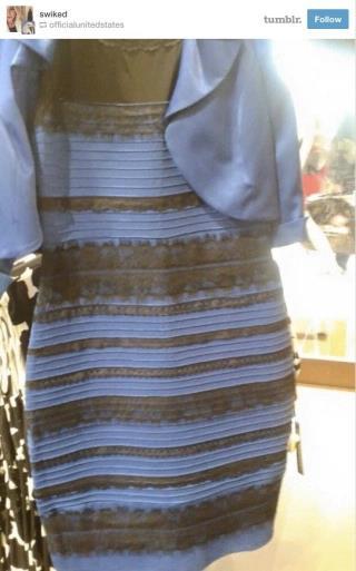 Milyen színű ez a ruha? Fehér és arany? Kék és fekete? Késhegyre menő viták világszerte az interneten 2015-ben. Ld.