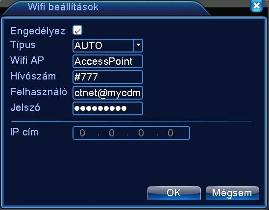 ezzel a funkcióval [Drót nélküli beállítások] 3G-s és ADSL kapcsolaton kersztül a CMS programot használjuk a rögzítő konfigurálásához.