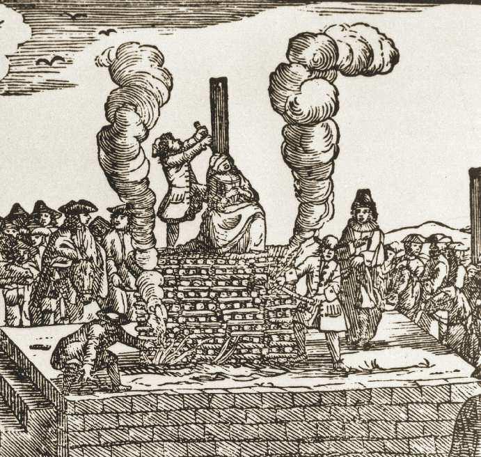 Máglyahalál gyakran használták e célból a híres köz - épületek ablakait, mint például a Mediciek elleni 1478-as merényletkísérlet idején Firenzében.