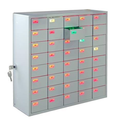 Bővítő szekrény használatával PSS-72K és PSS-10B méretig növelhető a ProxerSafe Smart szekrény ProxerSafe Box (PSB-xx) rekeszes, ajtós tárolók 450 mm-es sorolható kockaszekrényekben;