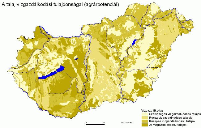 II. melléklet: 10. Mellékletek A magyarországi szánóterületek, a területek belvíz kitettsége és a talajok kémhatása.