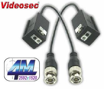 Video - Audio Balun, Converters, Extenders, Audio Modules 4M Pentabrid AHD/CVI/TVI/960H/D1 Video Balun Passive Video Balun: 1 pair/pack, price for one pair (2pcs.
