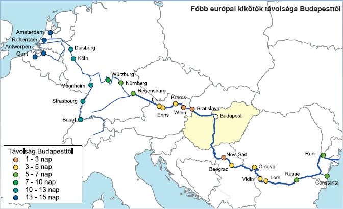A vízi közlekedés információs rendszerei belvízi (tavi, folyami - kontinentális), tengeri szállítás áru, személy A MAGYARORSZÁGRÓL vízi úton elérhető jelentősebb kikötők KlKÖTŐ BUDAPESTRŐL BUDAPESTRE