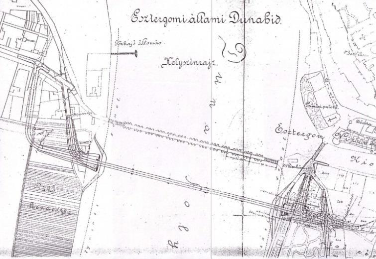 A régi híd tervezése 1893-ban felmerült az igény, hogy Pozsony (1890) és Komárom (1892) után Esztergomban is állandó