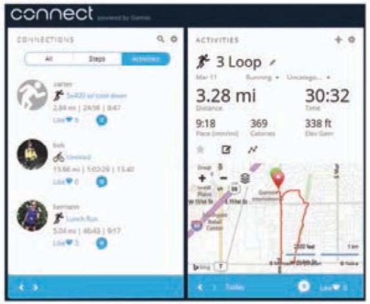 Adatok feltöltése a Garmin Connect fiókba Átfogó elemzés céljából feltölthetjük az edzési adatokat a Garmin Connect fiókunkba.