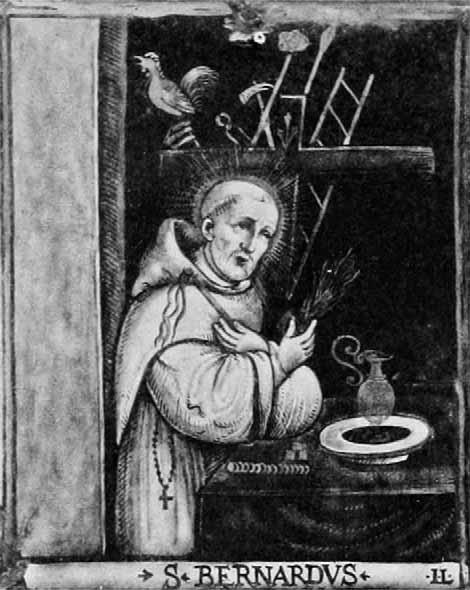 SZENTESI EDIT 7. Jacques Laudin: Clairvaux-i Szent Bernát, Limoges, 17. század második fele. Zománcfestmény rézlemezen, aranyozással Fejérváry [1087] Gatty 1883. XII. tábla nyomán 8.