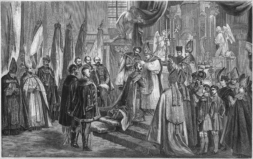 SISA JÓZSEF 11. Ferenc József megkoronázása (In: Falk Miksa Dux Adolf: Koronázási emlékkönyv 1867. Junius 8. Pest, 1867.