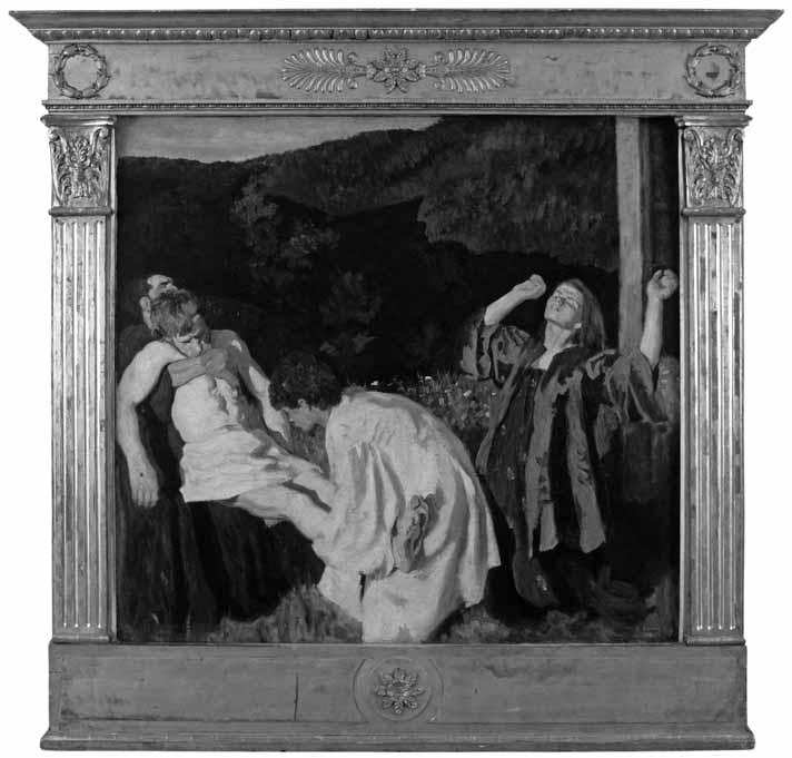 FERENCZY KÁROLY BIBLIKUS KÉPEIRŐL ÚJRA 1. Ferenczy Károly: Keresztlevétel / Krisztus siratása / Levétel a keresztről, 1903 (œuvre-kat. F. 176) Olaj vagy Wurm-féle tempera, vászon; 128 128 cm Muzeul Judeţean Mureş, Bernády-gyűjtemény, Târgu Mureș, ltsz.