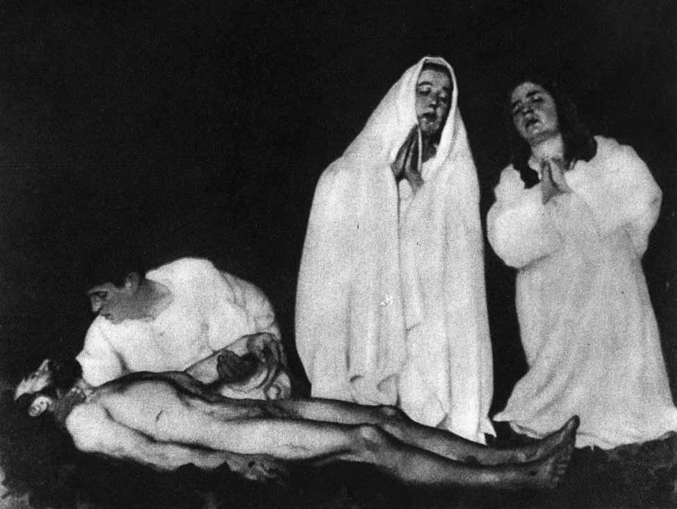 GOSZTONYI FERENC 5. Ferenczy Károly: Pietà, 1913 1914 (œuvre-kat. F. 374) Szétvágva (1915-ben, a műcsarnoki kiállítást követően) (reprodukció: Petrovics Elek: Ferenczy. Budapest, Athenaeum Rt.