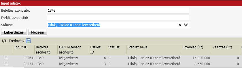 Amíg ebben a táblázatban van rekord, addig nincs teljes egyezés az ASP.GAZD és ASP.