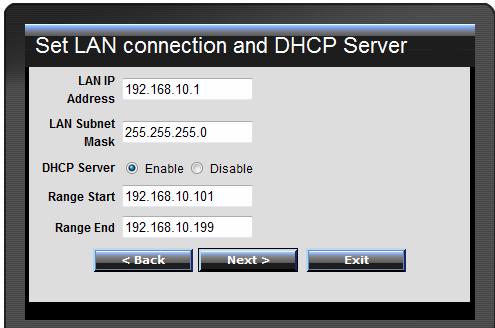 Step 4: Set Internet connection The WLAN Router