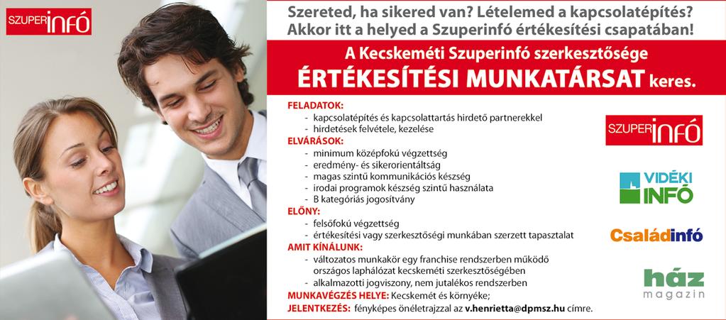 részletfizetési lehetőséggel. +36 30 287 4808 Á L L Á S T K E R E S NYUGDÍJAS szakács (tömegétkeztetésben jártas) részmunkaidős állást keres. +36-20/362-1539 Á L L Á S T K Í N Á L A BRILL Kft.