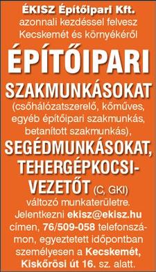 Lehet nyugdíjas is. Bér-Flex Bt. +36-30/943-5413 A PANNONLOG TRANSPORT KFT.