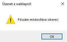 A főszámok és alszámok adatai megfelelő jogosultsággal módosíthatóak (pl. iktatáskor tévesen megadott tárgy javítható az ügyintézés alatt álló iraton).