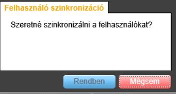 A Rendben gomb lenyomására a rendszer elvégzi a felhasználók szinkronizálását.