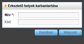 kitöltésük nem kötelező, a program működését nem befolyásolja. A Rendben gomb lenyomásával rögzíthetjük az érkeztető helyet.