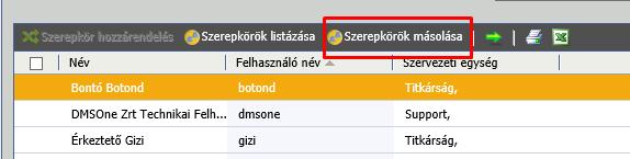 Szükség esetén a többi felülethez hasonlóan csv formátumban exportálhatjuk a találati lista tartalmát.