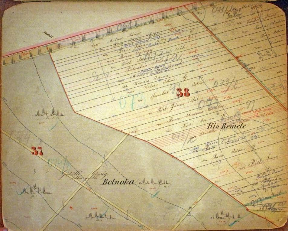 42 Catastrum 2. évfolyam (2015), 1. szám, 34 42. Gödöllő birtokvázlata, 17. szelvény bal alsó negyedlap.