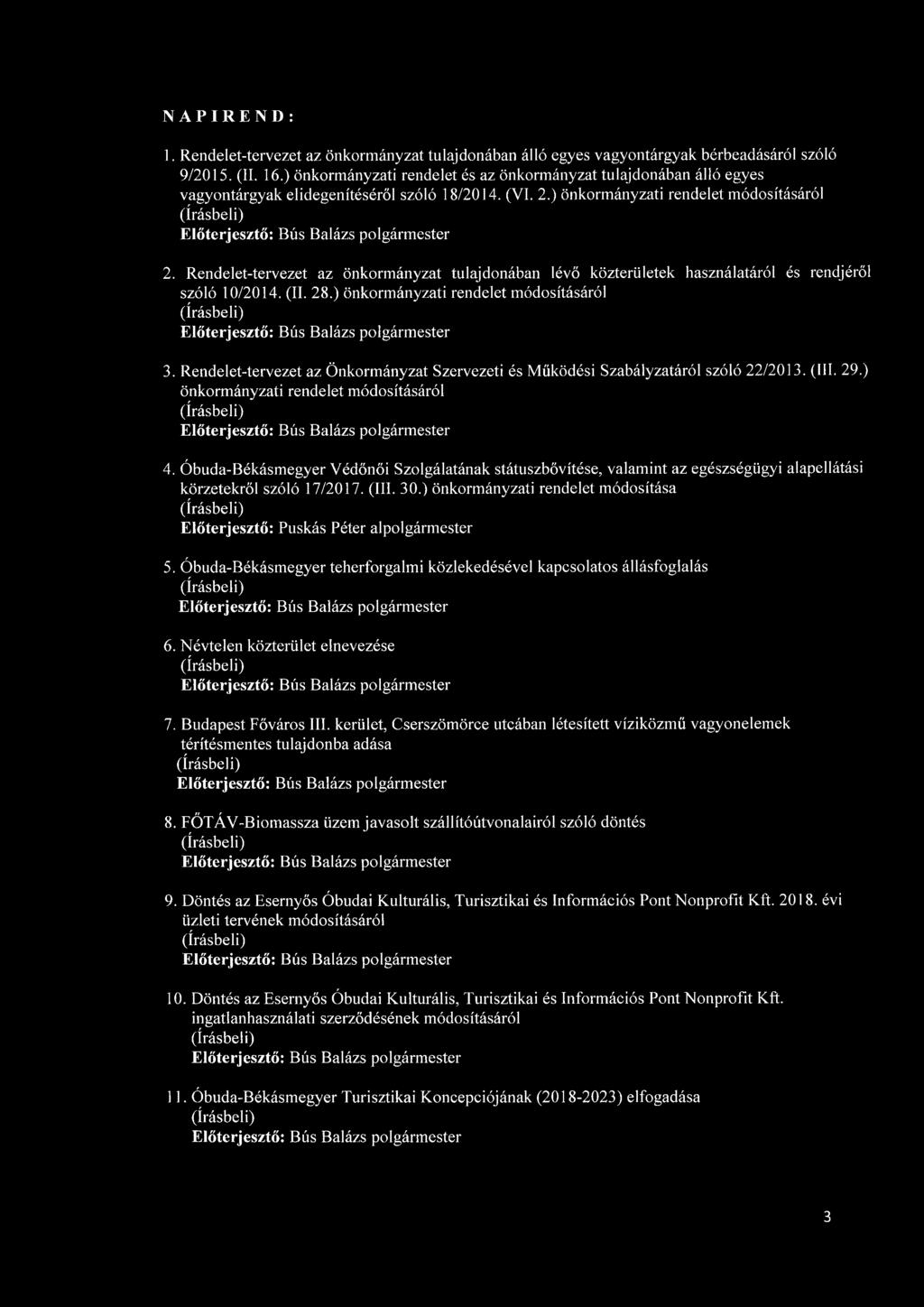 Rendelet-tervezet az önkormányzat tulajdonában lévő közterületek használatáról és rendjéről szóló 10/2014. (II. 28.) önkormányzati rendelet módosításáról 3.