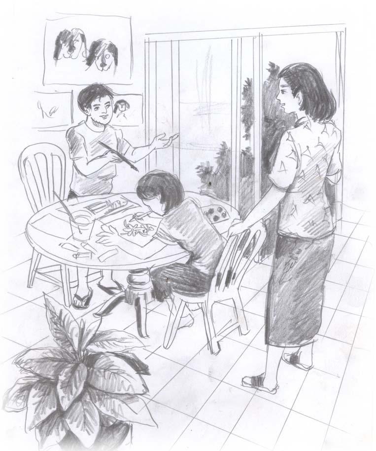enhkwcakarkyrsmkñúgkarrs;enarbcaméf rbs;mnussrkb;kña. Answer when Asked Dear children, if someone raises a question at others, do not answer the question.