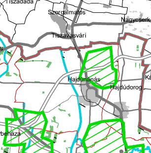 Mr ajánlása (részlet) A térségi tájrehabilitációt igénylő terület övezetben a 100 ha-t meghaladó, egybefüggő, tájökológiailag kedvezőtlen mezőgazdasági területeket fasorokkal, mezővédő erdősávval