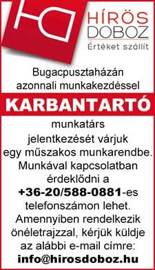 Számolni tudás és számítógépes ismeret szükséges! Munkarend: 12 órás, 3 munkanapot (nappal-éjszaka) 3 pihenőnap követ. Ingyenes dolgozói buszjárat: Kecskemét, Lajosmizse, Nagykőrös.