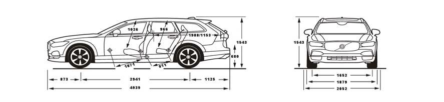 VOLVO V90 MŰSZAKI ADATOK T4 AUT T5 AUT T6 AWD AUT T8 TWIN ENGINE D3 MAN / AUT D3 AWD AUT D4 AUT D4 AWD AUT D5 AWD AUT MOTOROK Motortípu 4-hengere, 16 zelepe, 4-hengere, 16 zelepe, 4-hengere, 16