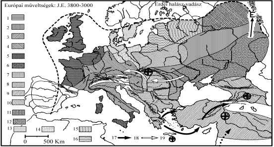 Figyelemre méltó, hogy a II. és a III. kurgán-mozgásnál a Balkán ősi kultúrája dél felé menekült.