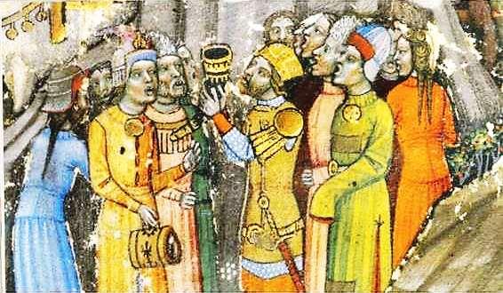 multi hospitum confluebant ad, eum et ouvnter morabantur cum eo. Tunc dux arpad et sui propter leticiam permanserunt in civitate atthile regis per xx-ti dies.
