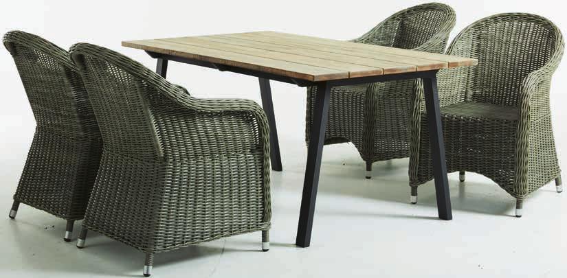 39900 Asztal SZ100 x H220 x MA74 cm 159900 110000 STRIB ASZTAL Acél, műfa és polyrattan.