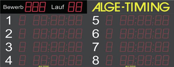 Színes LED kijelzők és videó falak Az ALGE-TIMING nagyméretű LED kijelző rendszereket és videó falakat kínál sportos helyszíneken való használatra.