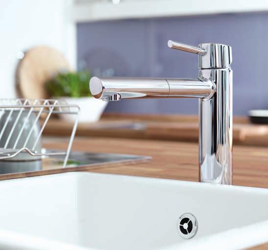GROHE CoNCETTo GROHE EURoSMART C FiATAloS DiNAMikUS kifinomult Következetesen henger alakú A cosmopolitan design alapelveinek tükrözéseként a concetto a stílusos minimalista design- t ötvözi a