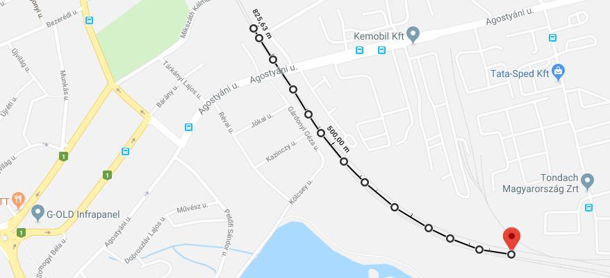 A 3. sz. jelet a vonatfogadó vágányra történő beérkezéskor rögzítette a berendezés.