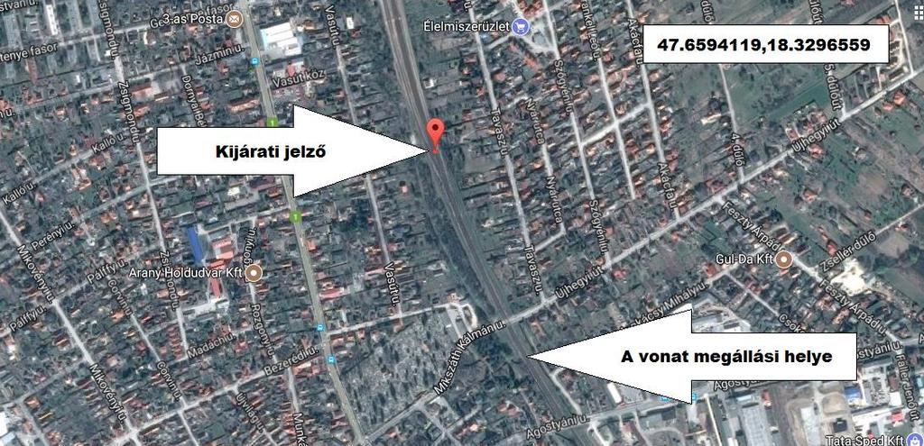 Bejelentések, értesítések 2. ábra: az esemény közelebbi helye A KBSZ ügyeletére az esetet 2017. július 27-én, 01 óra 48 perckor (a bekövetkezés után 19 perccel) jelentette a MÁV Zrt.