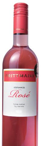 Rosé BOROK Rosé Wine 280,- Ft/dl 2.100,- Ft/palack FRANK Rosé Cuvée Zala száraz 2017 A hosszú ősz karakteres színeket eredményezett.