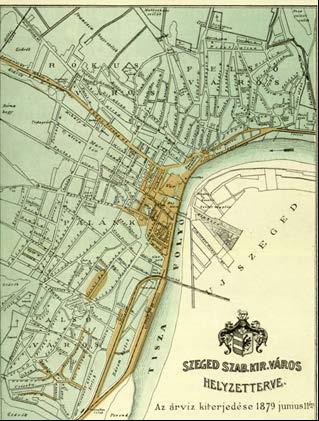 Szennyvízcsatornázás története 1840-1879 Szeged várostérképe 1879 évi