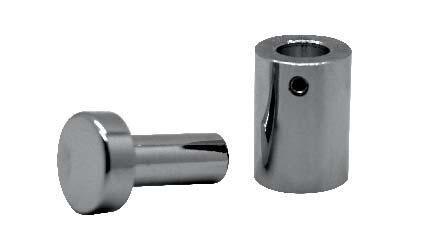 The two-part holder consists of shaft and bolt.