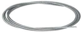 Acél kábel Stainless steel wire rope Átlátszó műanyaggal bevont 2 mm vastag acélkábel, alkalmas valamennyi AirLine kábeles megoldáshoz (egyéb méretek megrendelésre) Stainless steel wire