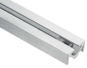 Eloxált acél hatású alumínium sín Rail profile aluminum anodized stainless steel look Cikkszám hosszúság Magasság Horony szél. Szélesség Art. No. Length mm Height mm Groove width Width 191.