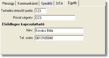 Mindegyik SITA címhez megadható egy tetszoleges szöveg is, amellyel a címek beazonosíthatók. Az itt felvitt címek használhatók a Telex Üzenetközpontban új telex üzenet küldésekor azok megcímzésére.