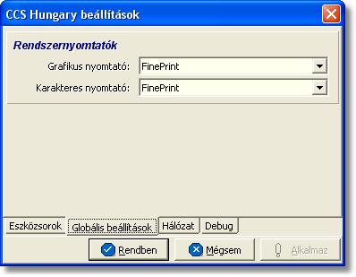 Beállítások használni. A legördülő listában mindig azok a nyomtatók kerülnek megjelenítésre, amelyek az adott windows-os munkaállomásra telepítésre kerültek!