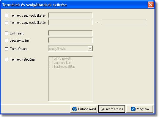 Termékek és szolgáltatások Ha a figyelmeztetésre Igennel válaszolunk, akkor a termék ezentúl nem lesz látható a megjelenített listákban, így látszólag töröltként fog viselkedni, de bármikor