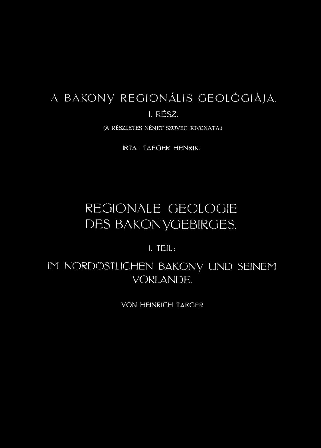 ) ÍRTA : TAEGER HENRIK.